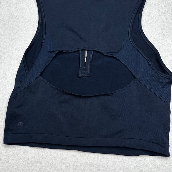 Lululemon Seamless Half-Zip Training Tank • Navy Blue - Picture 9 of 14